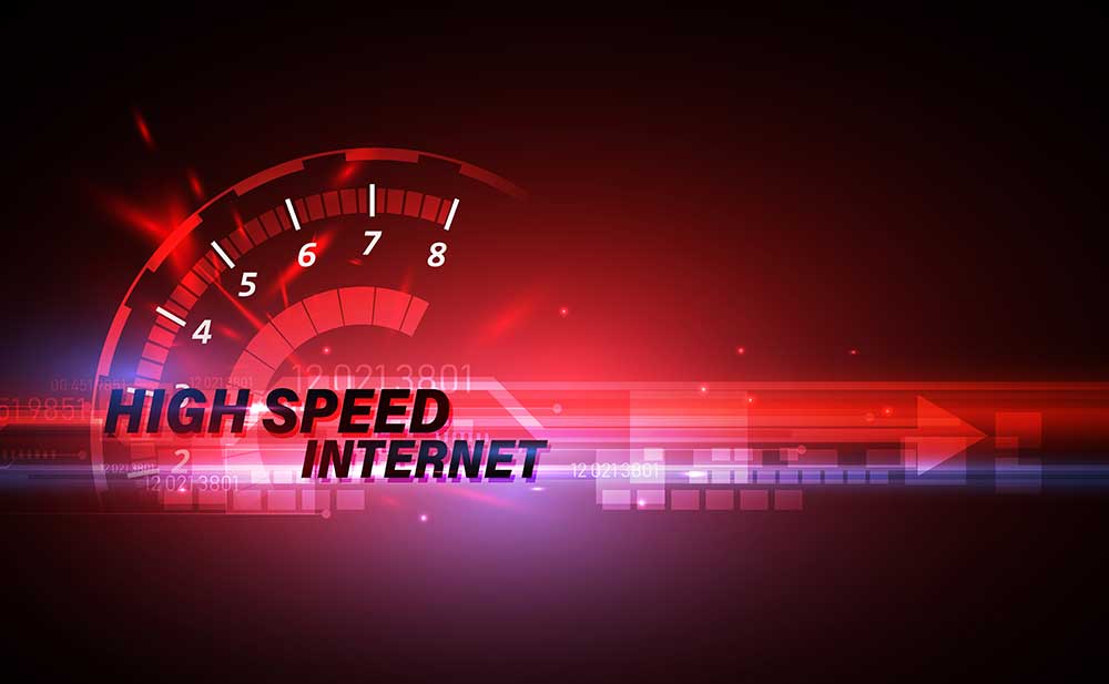 High-speed internet on networking telecommunication