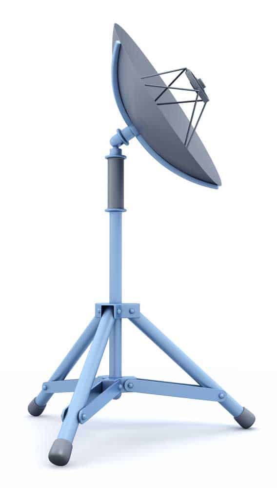 Starlink Mounting Options: TV Satellite dish mounted on a Tripod Mount.