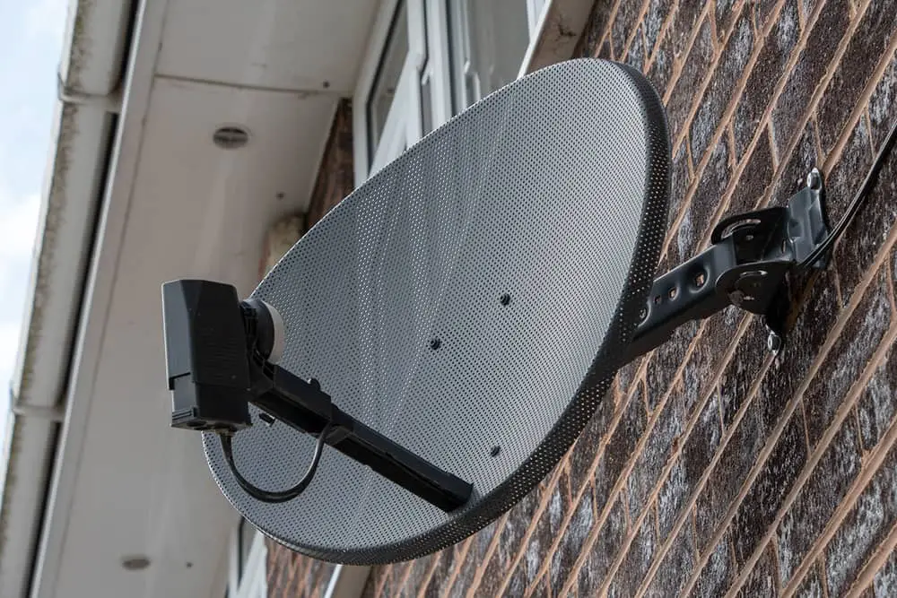 Image of dish mounted on a wall