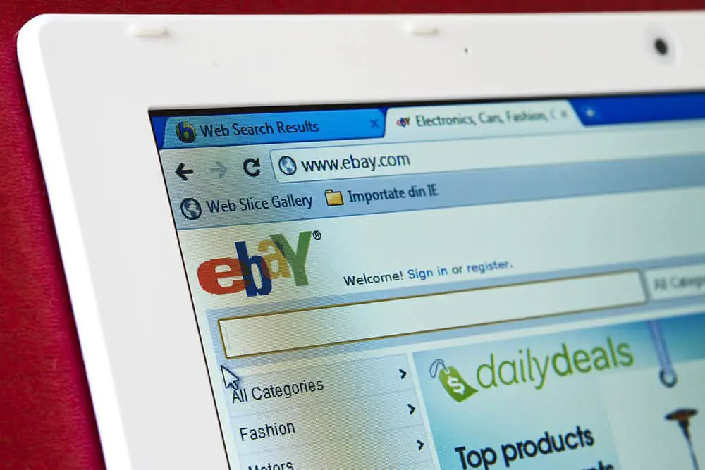 eBay homepage Stock Image