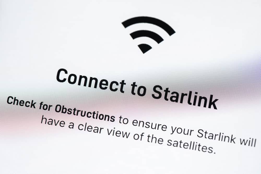 Detail of the Starlink app