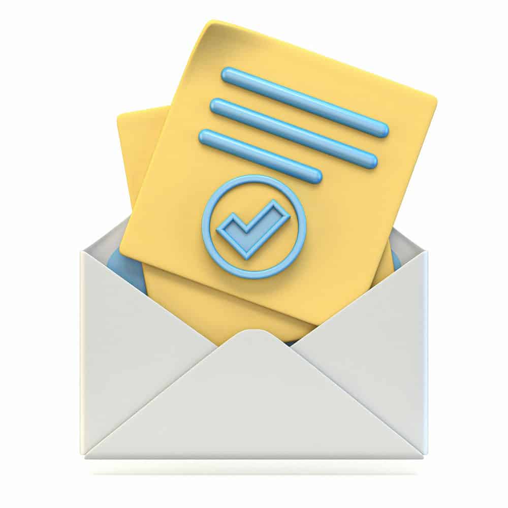 The mail icon opened the envelope