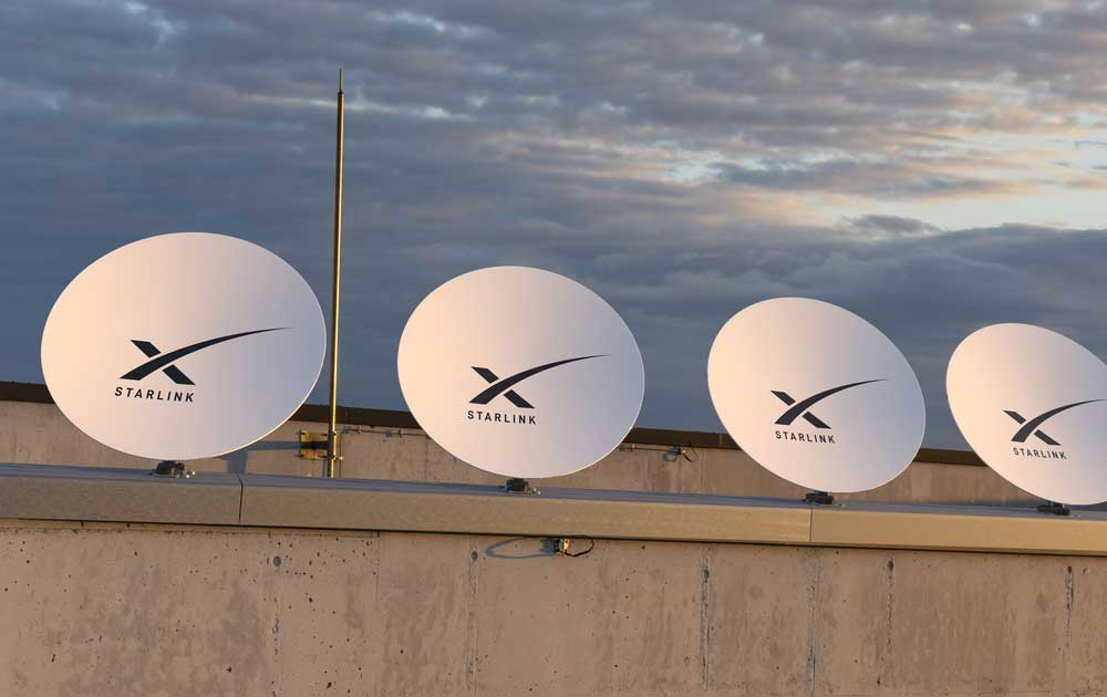 Satellite dish internet Starlink