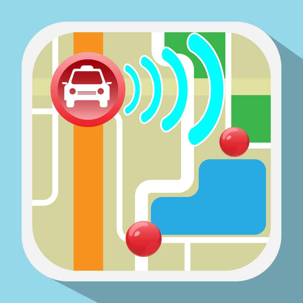 A GPS navigation logo 