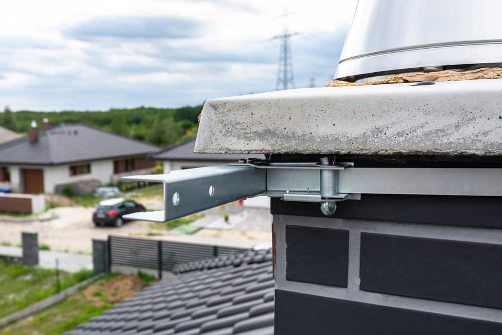 Chimney holder for mounting a satellite dish on the chimney