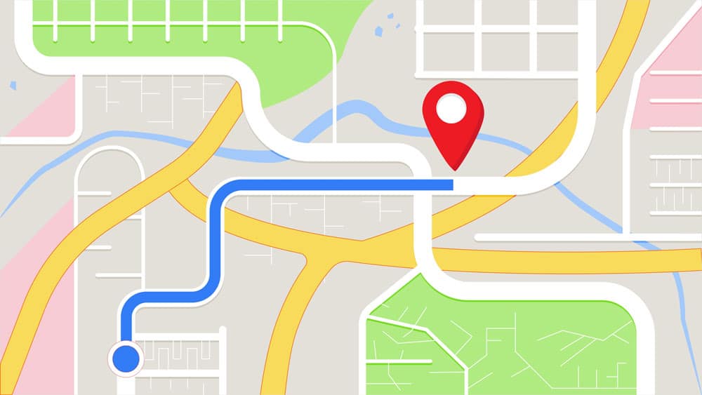 Image of directions on Google Maps