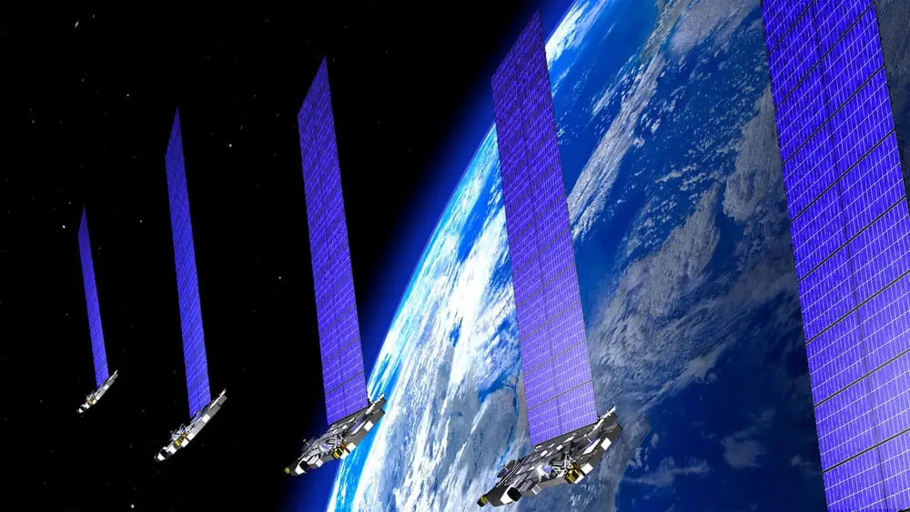 Starlink satellites in space
