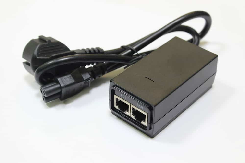 A Power Over Ethernet adapter