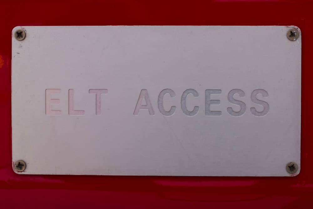 An ELT access on a helicopter