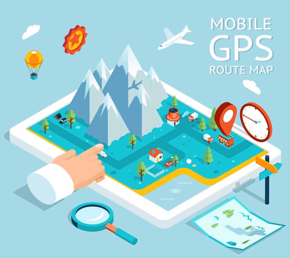 Isometric mobile GPS navigator