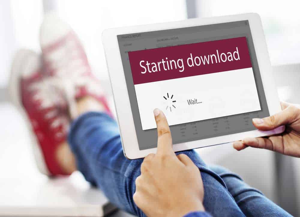 Person starting download