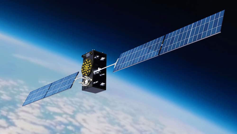 A Galileo satellite in orbit