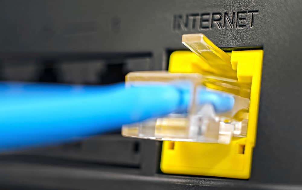 A router connected to cable internet