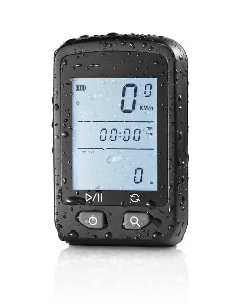 A waterproof GPS tracker used for biking