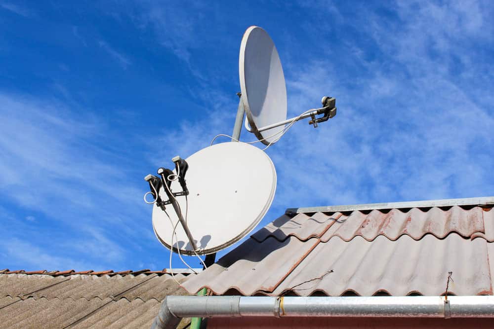 Two satellite dishes