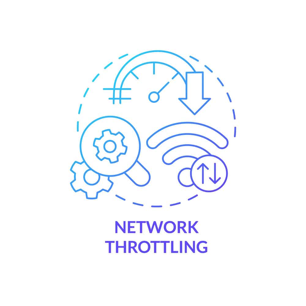 An infographic showing network throttling
