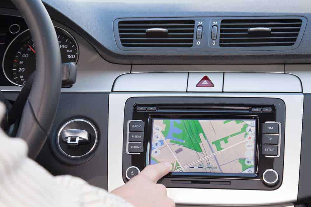 GPS navigation system in modern car