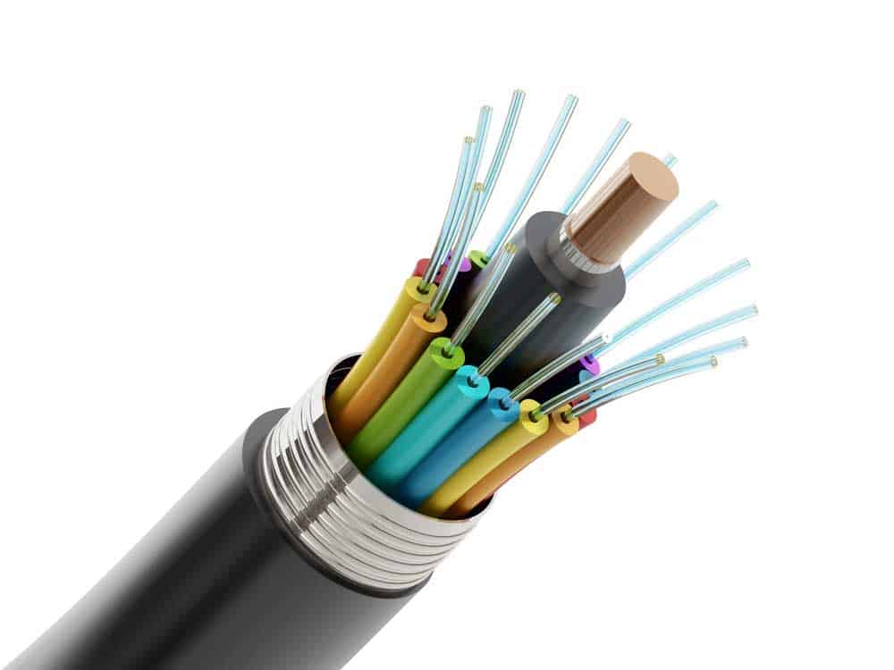 A fiber optic cable with multiple strands