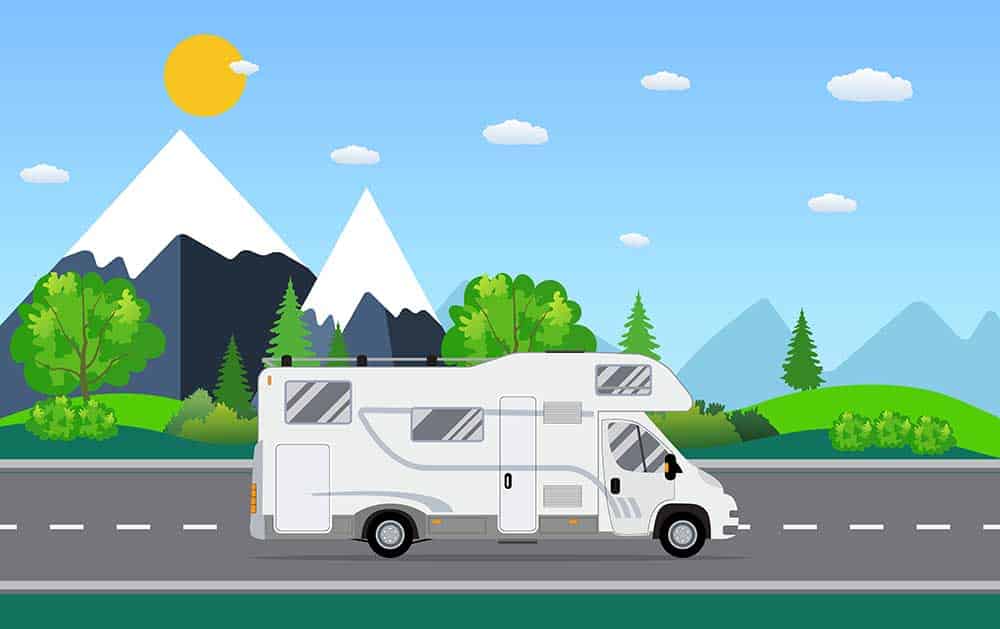  Image of a moving RV