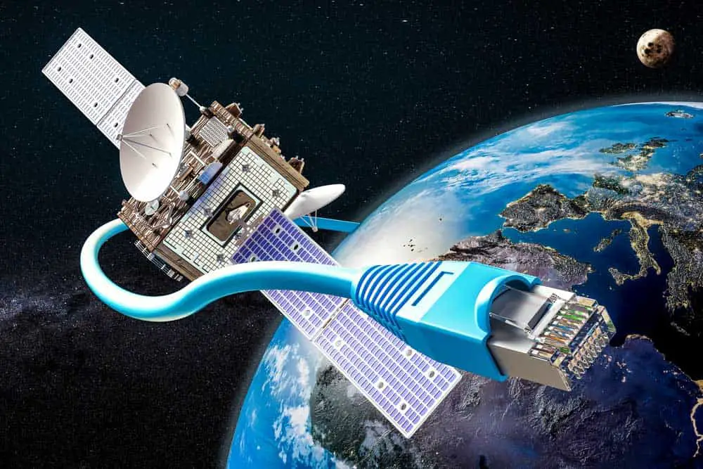 Global satellite internet service concept