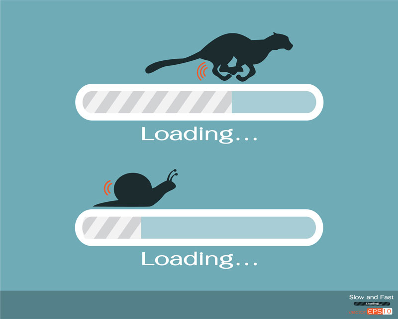 The difference between fast and slow internet speeds