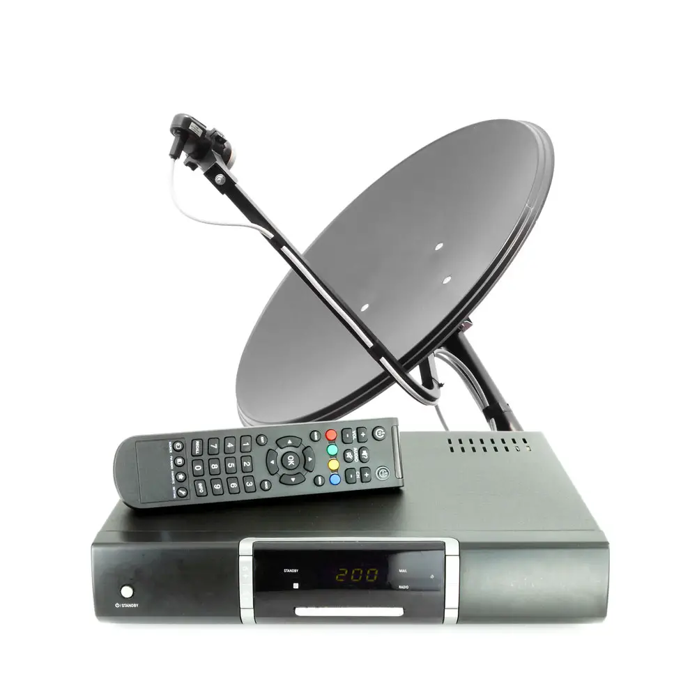 A set-top box/receiver for a satellite TV antenna