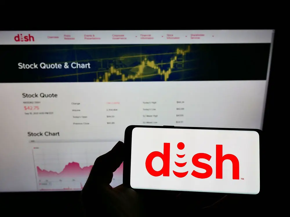 Someone enjoying Dish Network service on a smartphone