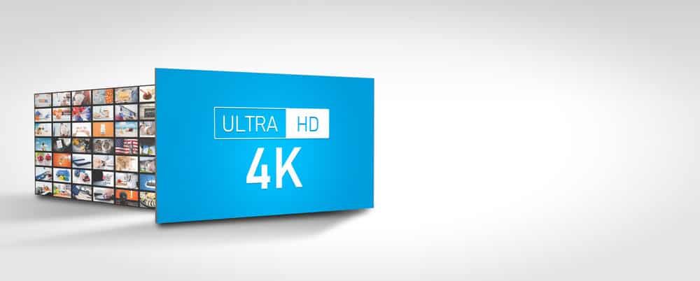 An ultra HD TV with several 4K titles ready for viewing