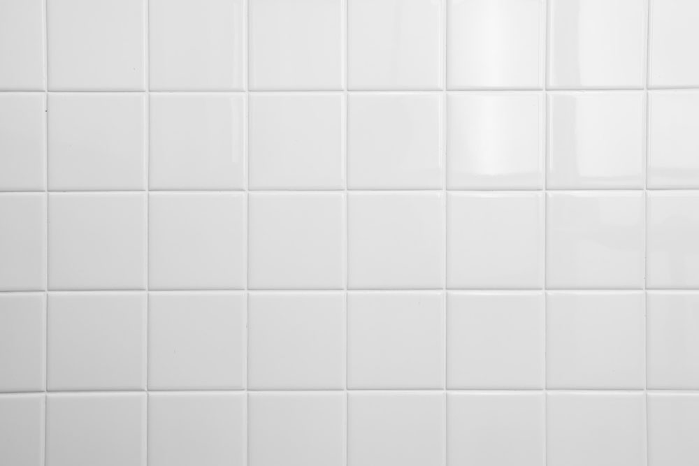 A white tile background