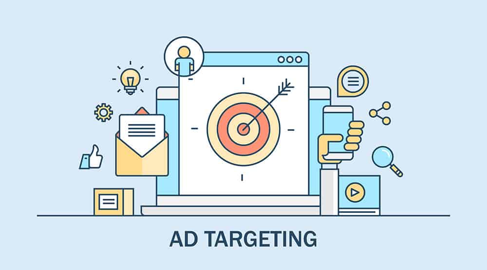 A graphical image indicating ad targeting