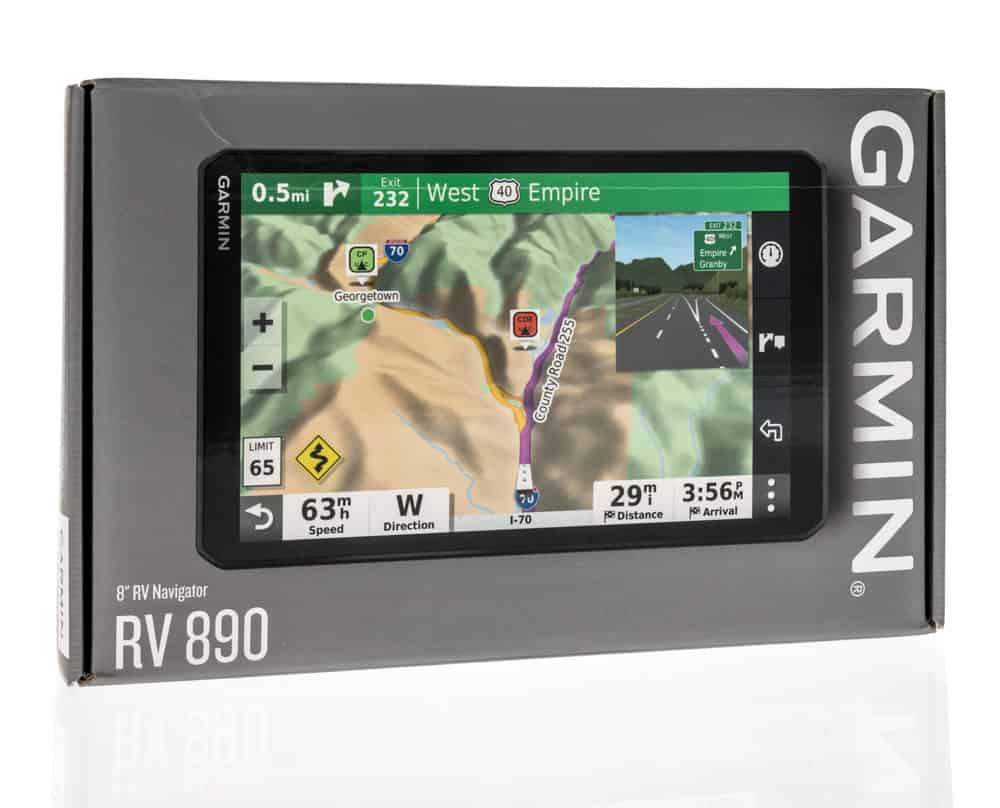 An RV GPS device
