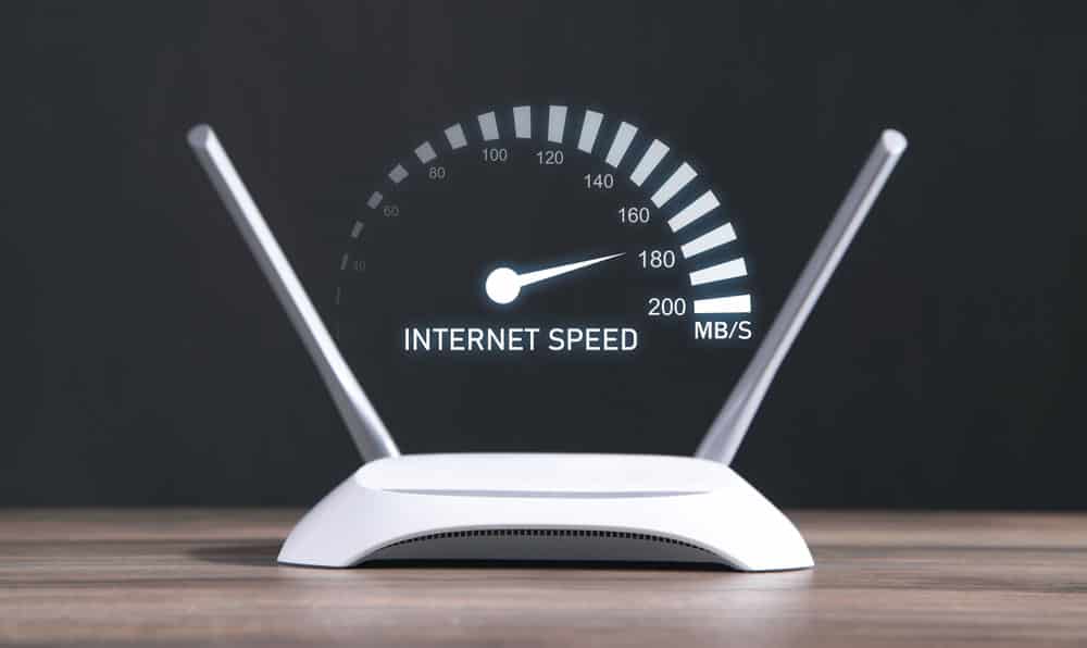 Wifi router with a speedometer
