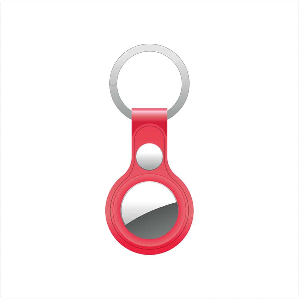 Illustration of a Red AirTag key ring