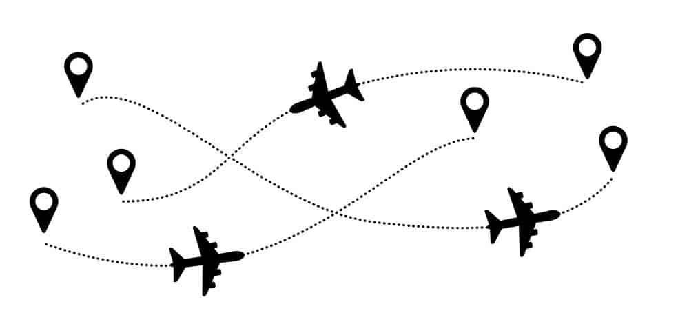 Tracking the path of an airplane