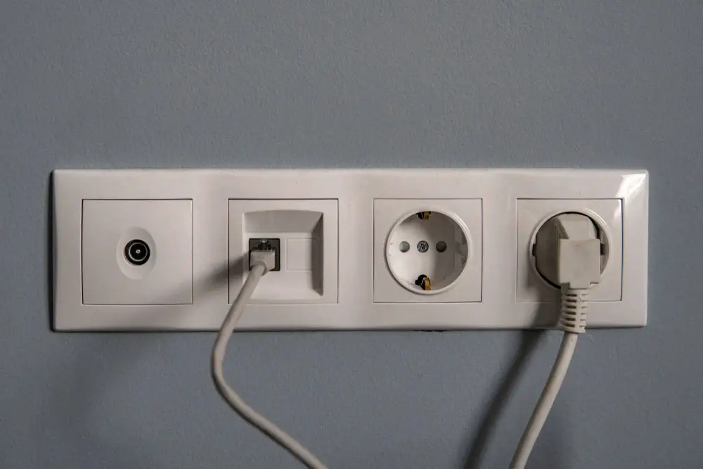 Sockets with antenna cable and Ethernet port