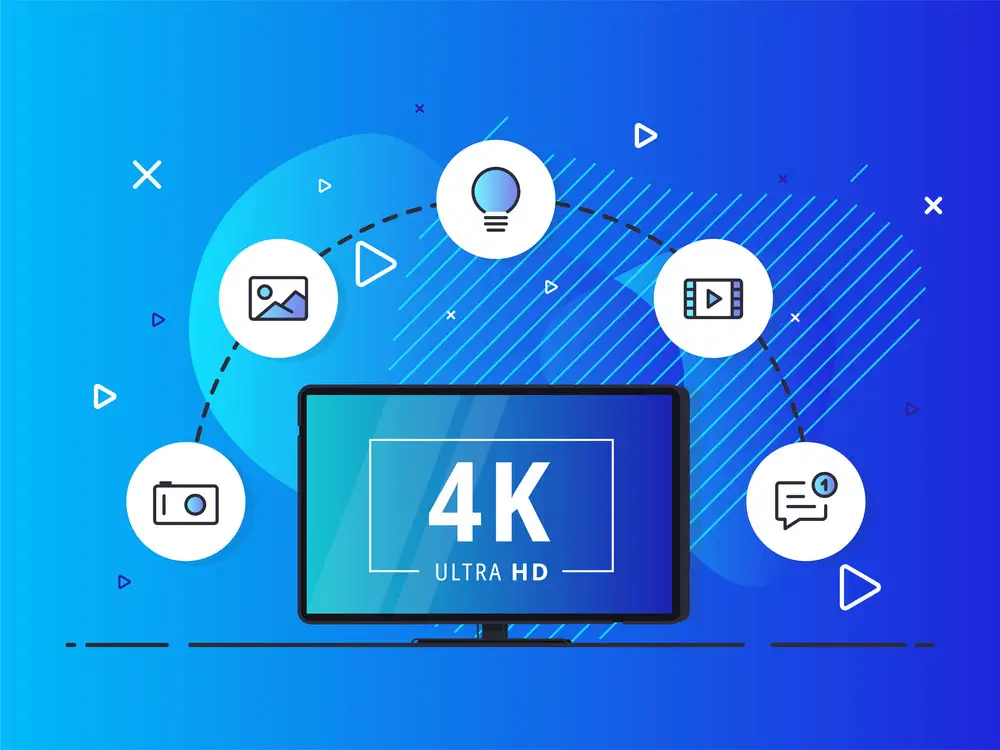 4K UHD streaming concept. 