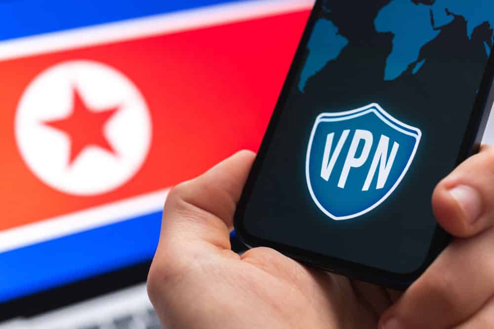 A smartphone with a VPN in North Korea