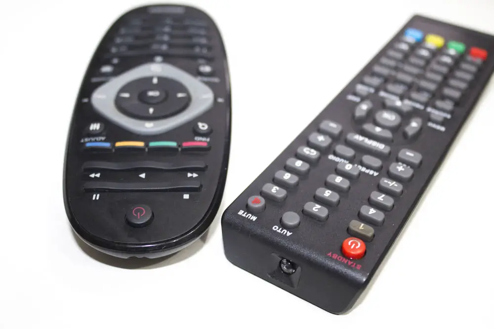 Two black remote controls