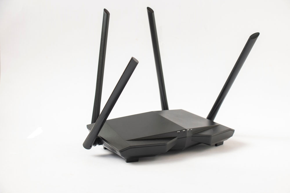 A powerful modern router with multiple antennas