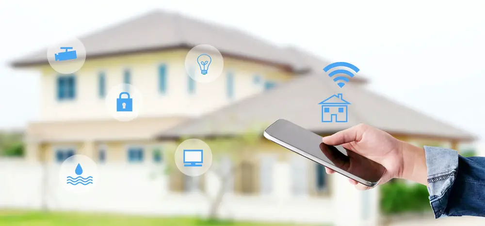 A home with smart devices forming the IoT