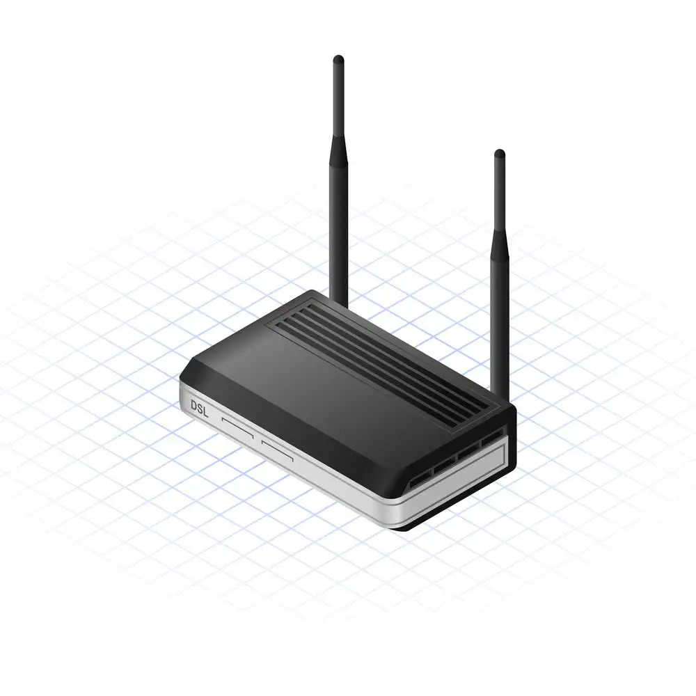 A wireless router. 