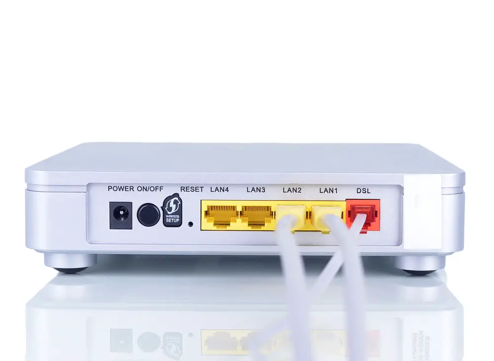 A DSL modem-router (gateway)