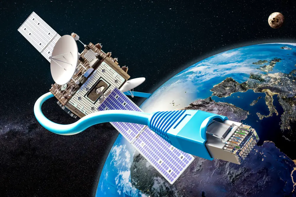 Global satellite internet service concept