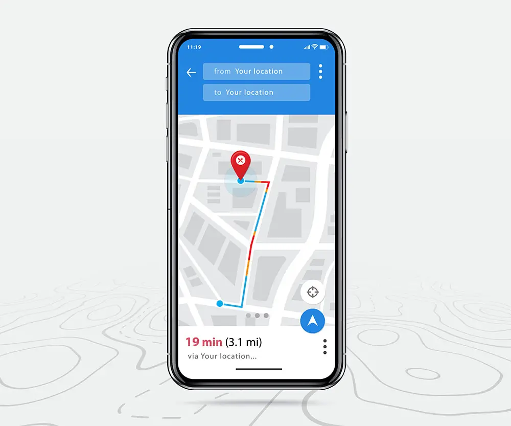 Map GPS navigation app