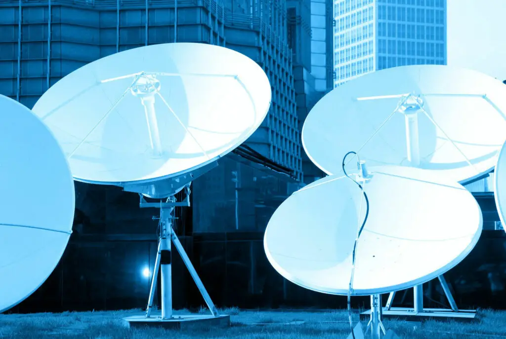 Satellite dish receivers.