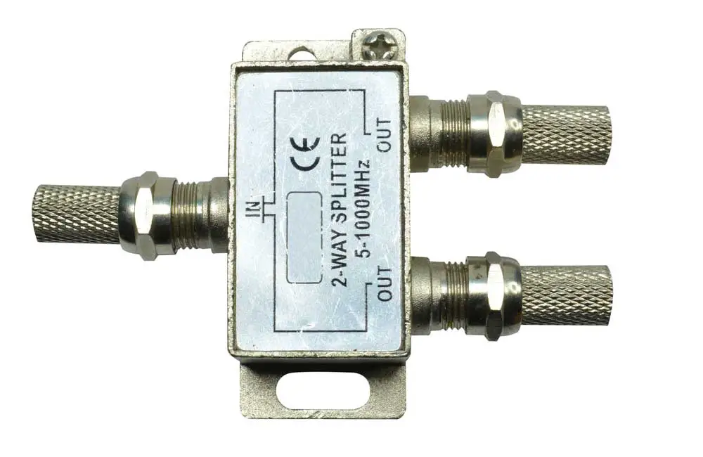 Two-way coaxial splitter