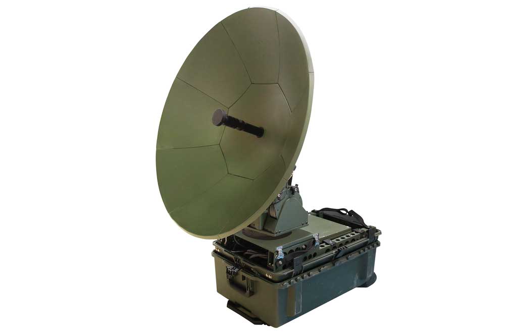 A portable satellite TV antenna