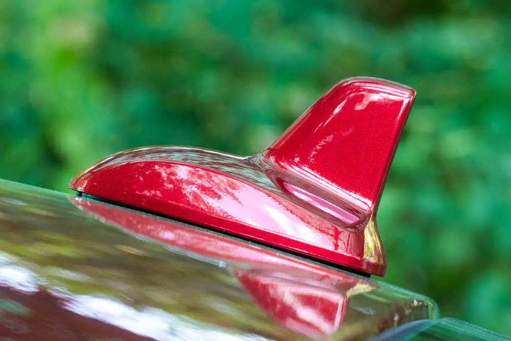 An antenna over a car roof