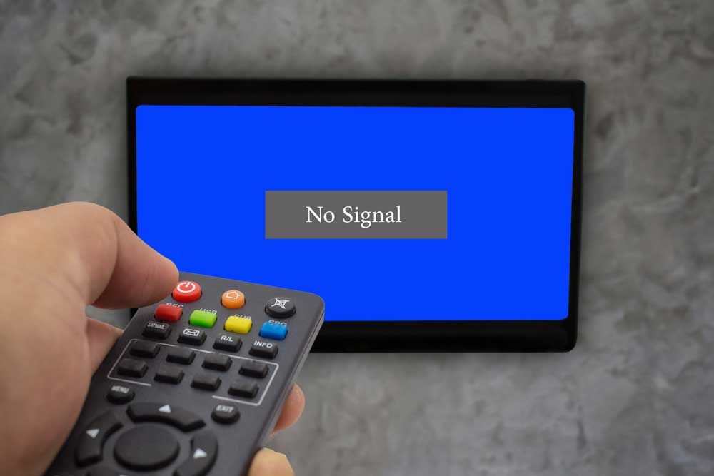 A television with no signal